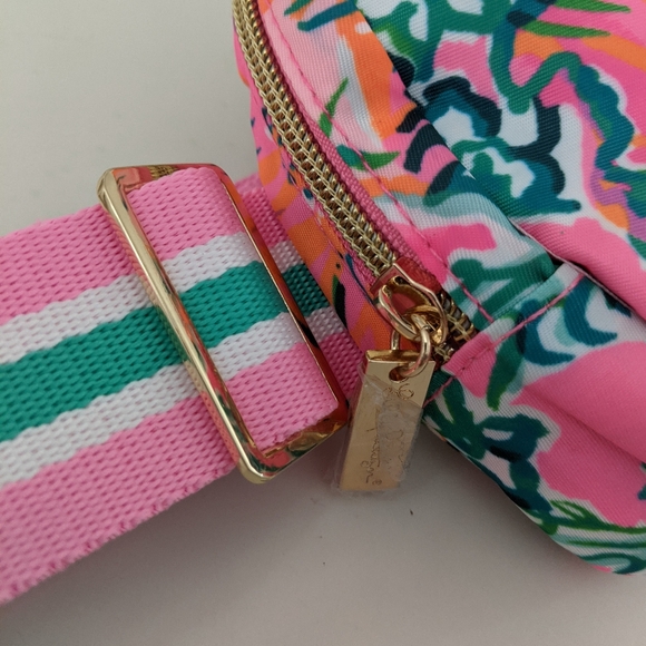NWOT! Lilly Pulitzer Jeanie Belt Bag In Soleil Pink Perfect Poppy - Picture 9 of 14